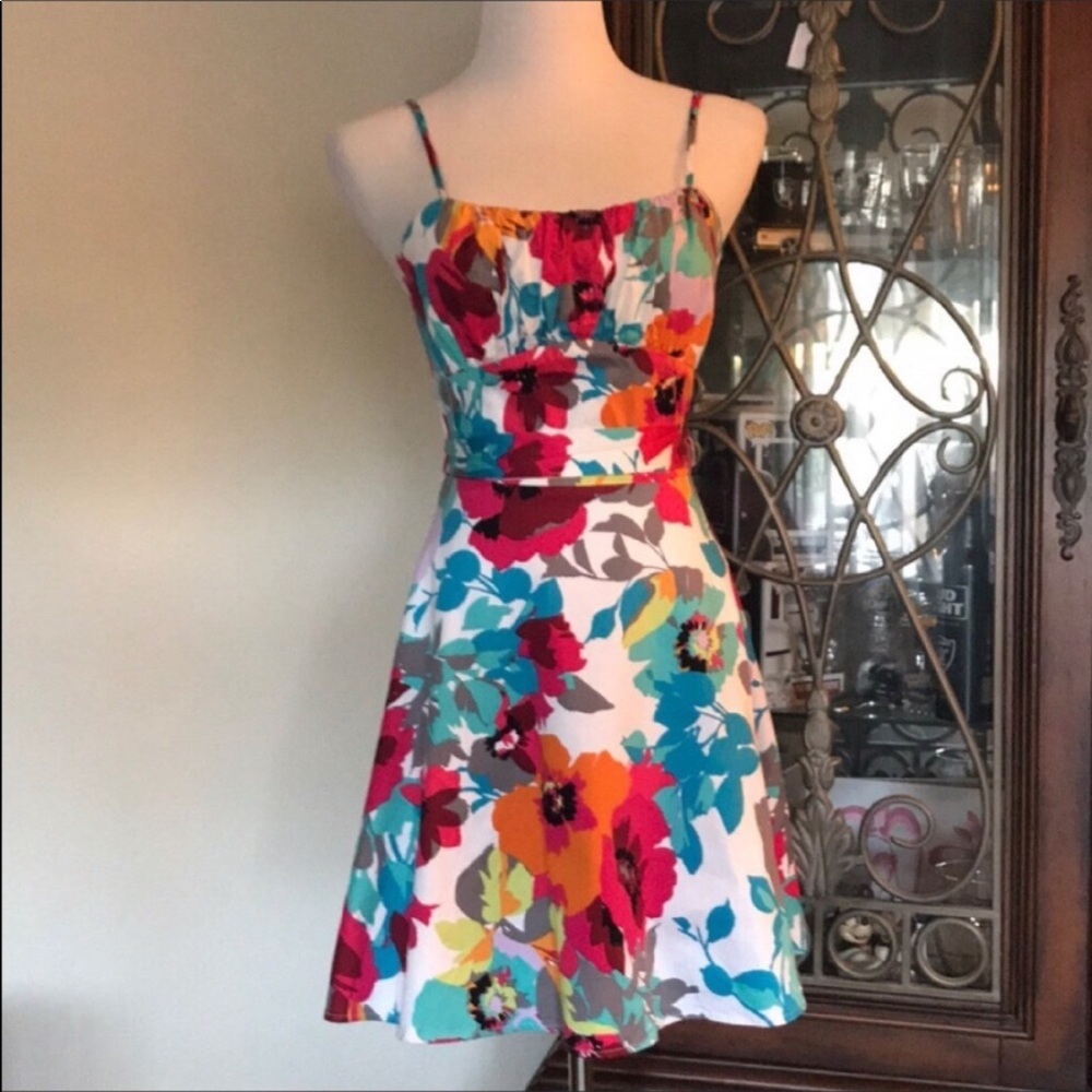 Cute Floral Summer Dress Alyn Paige Summer floral dress sleeveless - Picture 1 of 5